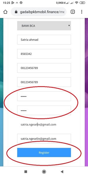lengkapi formulir registrasi