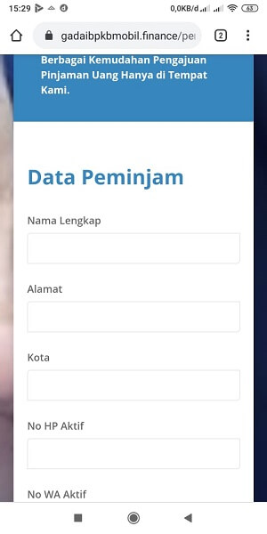tampilan setelah link afiliasi di klik oleh konsumen